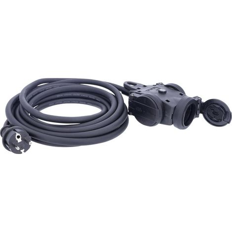 AS Schwabe 860445 alimentation Rallonge 16 A noir 5 m H07RN-F 3G 2,5 mm² très flexible, résistant aux intempéries (1/3)
