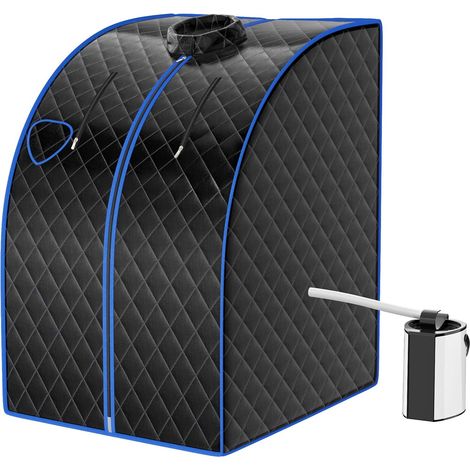COSTWAY 3L Mini Sauna de Vapor Portátil con Control Remoto Cabina de Sauna con Temperatura y Temporizador Ajustables (Negro)