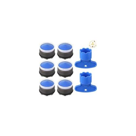 Aireador para grifo, juego de 8 filtros para grifo con aireadores incorporados, ahorrador de agua para grifo con llave inglesa, inserta filtro, aireador y limitador para cocina y baño.