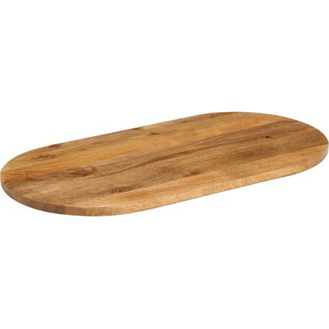 Dessus de table  Dessus de bureau  Plateau de table 120x50x3,8 cm ovale bois massif de manguier