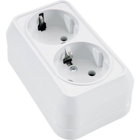Doble Enchufe Schucko 2p+TT Superficie Makel IP20 45182