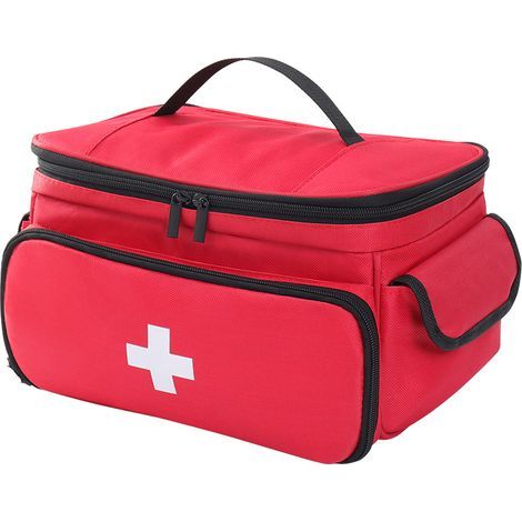 Trousse de Secours Vide Étanche Rouge, Sac de Médecine Portable pour Voyage et Activités de Plein Air (1/5)