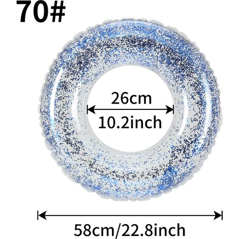 (70) Bouée gonflable, tube de natation en PVC, adapté aux loisirs aquatiques d'été dans les piscines de plage.