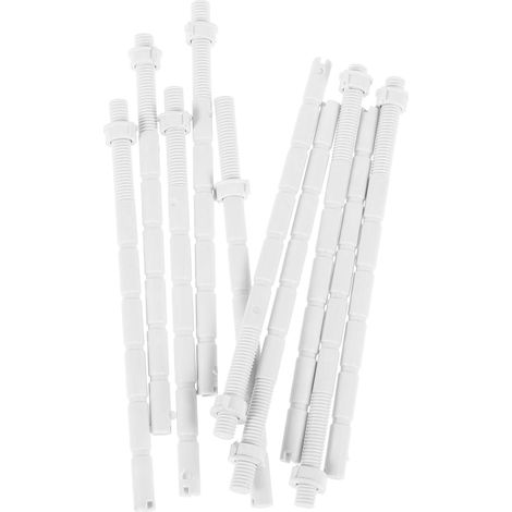 Bouton Chasse D'eau Wc en Plastique Blanc, Lot de 10 (1/5)