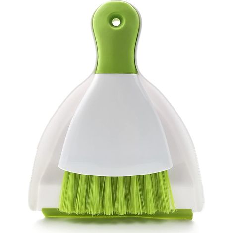 Ensemble pelle et balai - Petit ensemble pelle et balai, mini pelle et balai, petit ensemble pelle et balai, adapté au nettoyage de toute la maison, canapé, bureau, cage à cochon d'Inde, litière pour