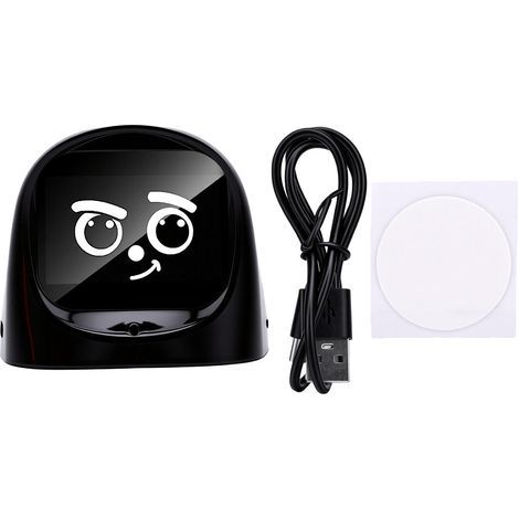 Al Desk Robot Companion Reconnaissance des émotions Partenaire interactif de connaissances des animaux de compagnie pour voiture Noir (1/5)