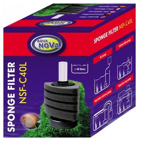 Filtro angolare a spugna AQN NSF-C40L fino a 40 litri