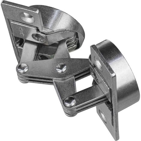 Charnière de Meubles à Vis - GS 45 Charnière pour 45° Onglet Angle D'Ouverture 135° Acier Nickelé 1 Pièce - Charnière de Raba (1/3)