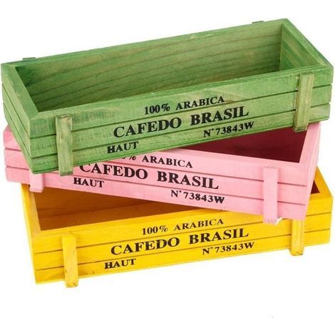 Rectangular pine plant pot, perfect for succulents, garden, or office use. (1/4)