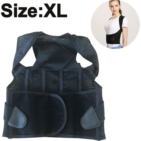 Correcteur de posture ceinture lombaire pour femmes et hommes, soutien dorsal redresseur d'épaules ajustable et respirant, soulage douleurs cervicales dorsales et améliore la posture (1/5)