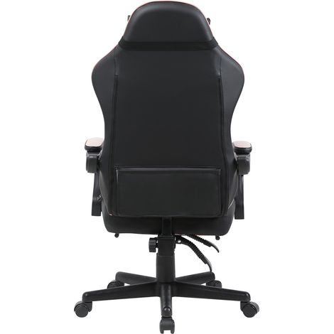 Sedia gaming ergonomica con tasca PVC rosa OKMYHOME (1/5)