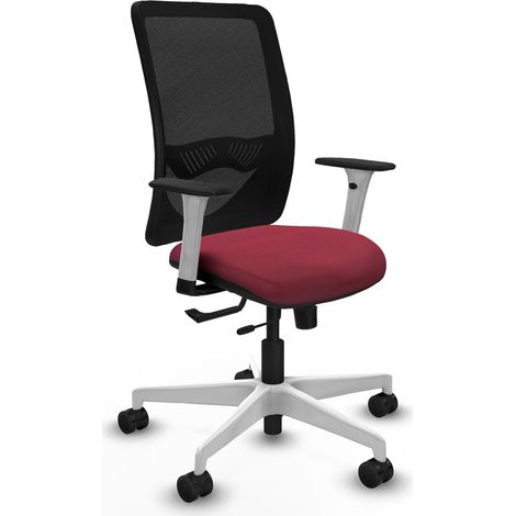 Chaise de bureau piqueras y crespo Zulema blanc support lombaire ajustable (1/2)