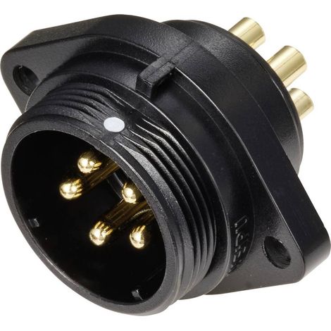 Connecteur pour montage en facade embase mâle 5 pôles 30 A 500 V/AC IP68 Weipu SP2113 / P 5 D20903 (1/4)