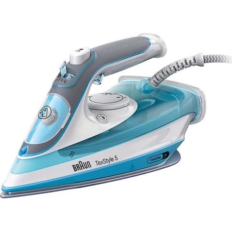 Braun SI5006BL TexStyle 5 Ferro da stiro a vapore Piastra Ceramica FreeGlide 3D 2600W 300ml colore Blu (1/5)