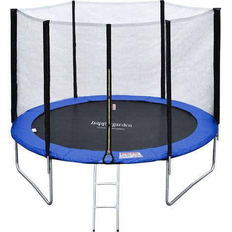 Premium Pack Trampolino 305cm reversibile blu/verde ADELAÏDE + rete, scala, copertura e kit di ancoraggio