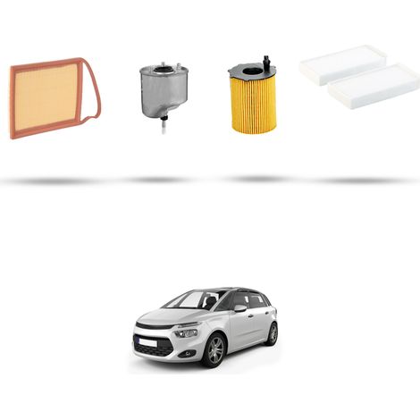 Kit tagliando 4 filtri compatibile con Citroen C4 Picasso II 1.6 E-HDI 85kw dal 2013 (1/5)