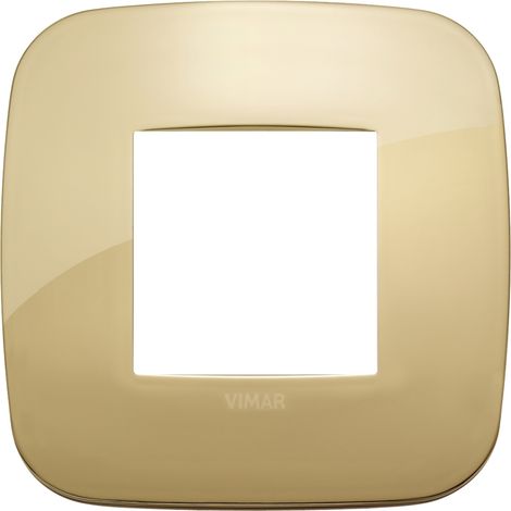 Placca Round 2M oro scatola rotonda Vimar Arkè 19672.27