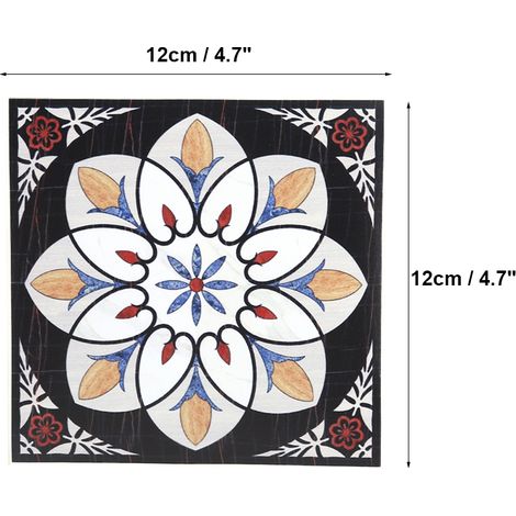Sticker mural 3D stéréoscopique 12 cm x 12 cm, autocollant pour carrelage, décoration pour chambre, salon, autocollant en PVC, lot de 10 (1/4)