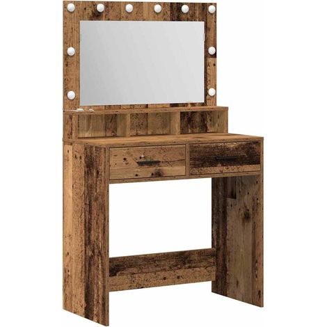 Maison Exclusive - Tavolo da Trucco con cassetto Legno vecchio 79 x 41 x 135 cm