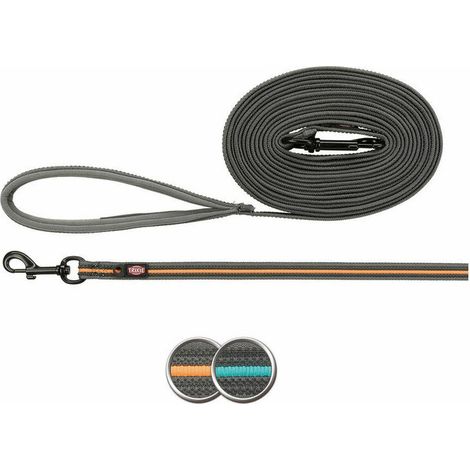 Trixie Fusion Hundeleine Graphit und Papaya 15m