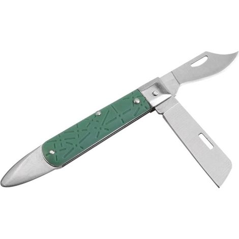 Couteau de Greffage Dague à Branche Bois Tondeuse à Main Couteau de pépinière Jardin à Greffer Les Arbre des Fruits Kit d'Outil Professionnel en Acier INOX