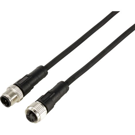 TRU COMPONENTS TC-12833104 Sensor-Aktor-Verlängerungsleitung M12 Stecker gerade auf Kupplung gerade