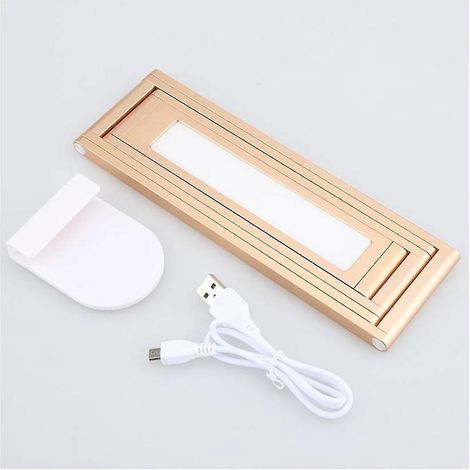led Desk Lamp, Foldable Wireless Usb Rechargeable Table Lamp, Swivel Lamp Head, 2 Dimmable Modes For Bedroom, Office, College, Camping (1/4)