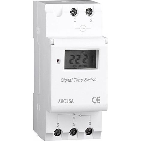 Digital-Timer AHC15A, DIN-Schienenmontage, programmierbarer digitaler Zeitschalter 7 Tage für den industriellen Einsatz
