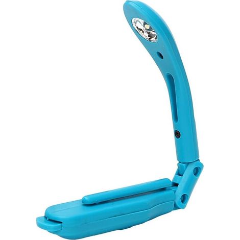Lámpara de lectura plegable, ajustable y que funciona con pilas (azul) (1/2)