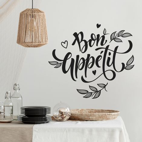 Sticker Mural - Bon Appétit - 17x20 cm - Noir (1/3)
