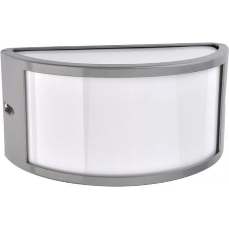 Applique da esterno in alluminio ara 1xe27 grigio ip44 13x25x12 cm