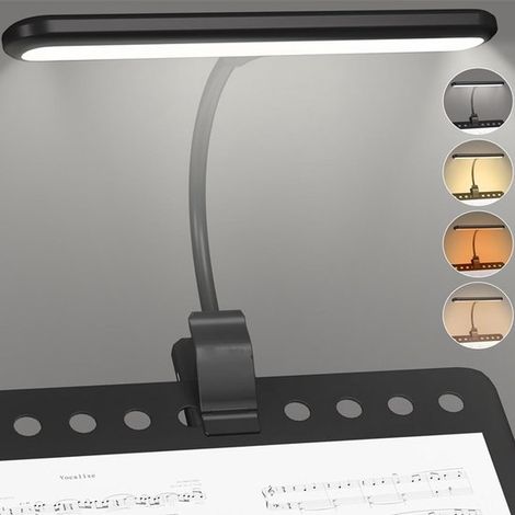 Esta lámpara LED ultrabrillante para atril es una lámpara de pinza para piano que cuida la vista,guitarras y mucho más (1/2)