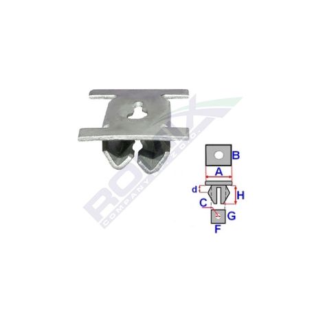 Fiat Bravo 07 clip placa de montaje del paso de rueda