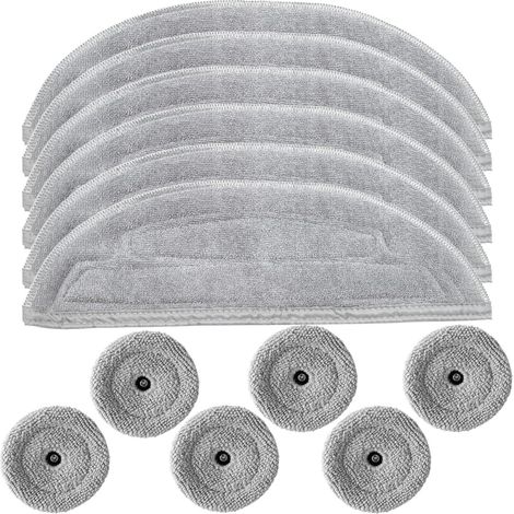 Paño de limpieza de repuesto de 12 piezas para aspiradora robótica Roborock S8 MaxV Ultra, S8 Max Ultra, compatible con VibraRise 3.0, 6 paños + 6 paños de limpieza de bordes (1/5)
