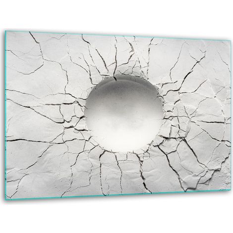 Soporte para tabla de cortar de cristal de 40x30 cm, blanco (1/5)