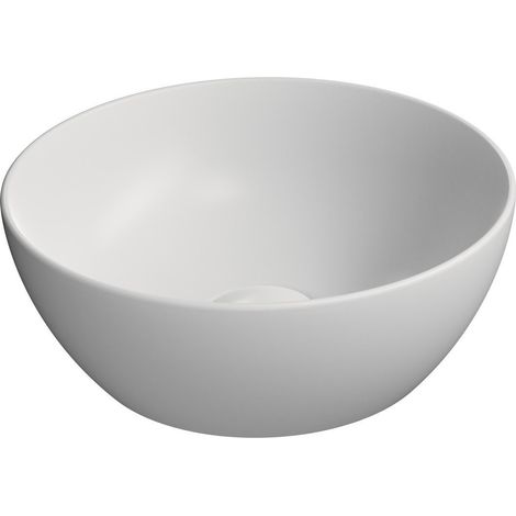Vasque à poser PURA en céramique, diamètre 32 cm, blanc mat (1/2)