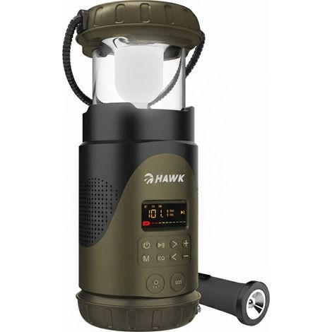 Radio dynamo solaire Hawk HWRDI430GN avec lampe torche (1/3)
