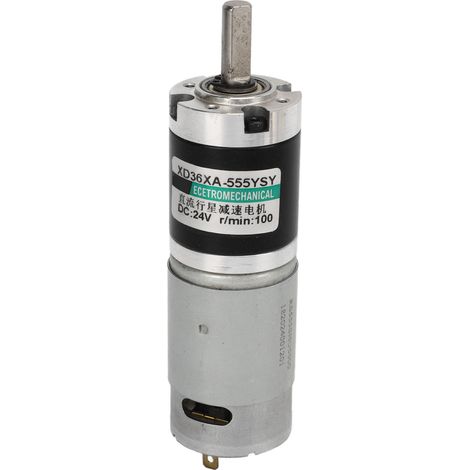 Micro moteur à engrenages DC 24V 100 tr/min, régulation de vitesse, cuivre pur, faible vitesse, pour automobile (1/5)