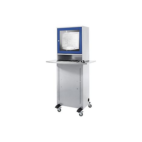 eurokraft basic Armadio per computer con piano di lavoro