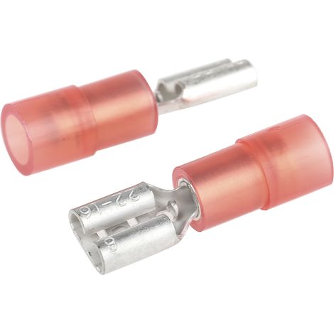 Cosse faston RS PRO, Isolé, Rouge