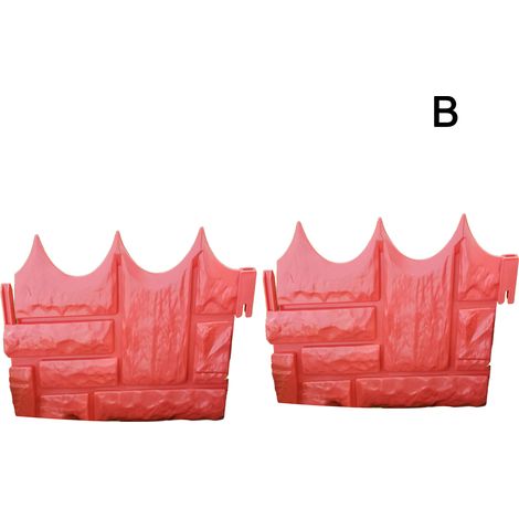 Tuteur pour plantes en imitation pierre, bloc de simulation, support à fleurs de jardin, cage en plastique réutilisable, 2 tailles et couleurs, rouge (1/5)
