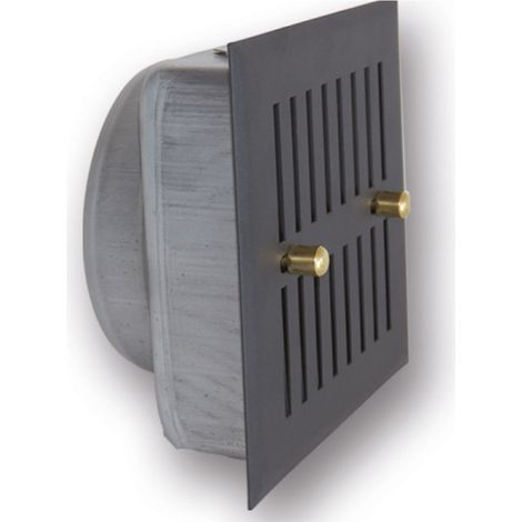 Grille de ventilation grise réglable 15 x 15 cm avec sortie Ø 120 mm Grille d'aération réglable pour ventilation et extraction (1/5)