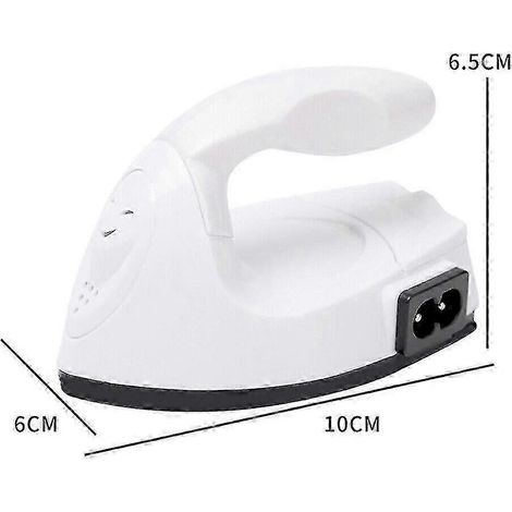 Mini fer à repasser électrique portable, accessoire de voyage idéal pour les travaux manuels et la couture. Compatible avec les vêtements et les loisirs créatifs.