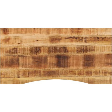 Schreibtischplatte mit Aussparung 120x60x2,5cm Massivholz Mango