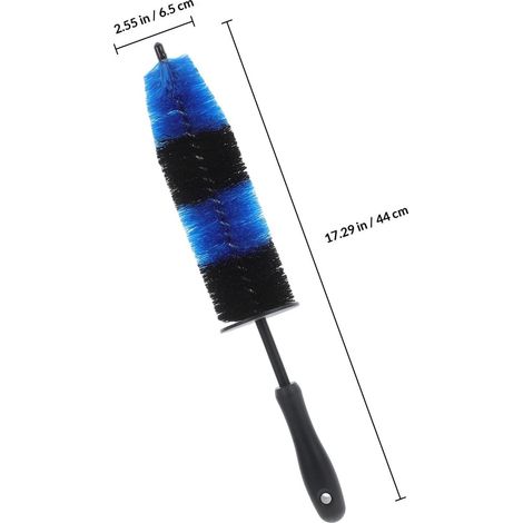 Brosse à Jante Bleue en PP et Fer pour Nettoyage des Roues, Pratique pour Zones Difficiles D'accès (1/4)