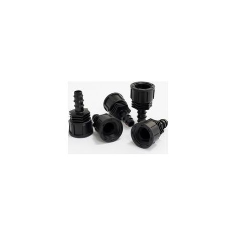 Lot de 5 Raccords femelles cannelés Ø16 mm x 3/4'' à écrou pour tuyau goutte à goutte de Ø16 mm - connecteur pour système d'irrigation arrosage