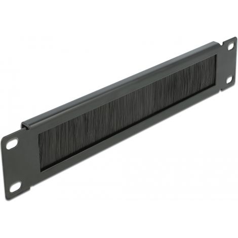 Delock Tira de Cepillo de Manejo de Cables de 10 1U en negro