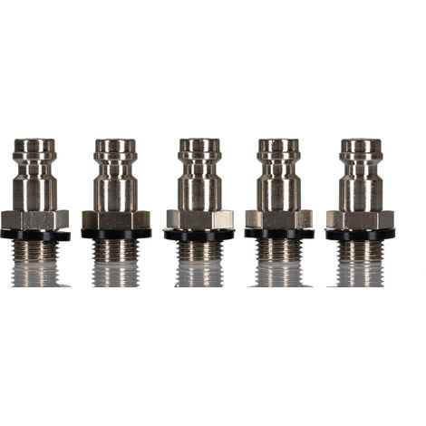 Raccord rapide pneumatique RS PRO, Filetage vers Mâle G 1/8 Mâle 1/8pouces en Laiton ( Prix pour Paquet de 5 ) (1/3)