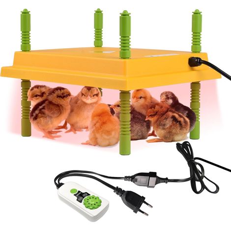 Plaque chauffante pour poussins, lampe chauffante à température réglable, plaque chauffante pour l'élevage de poussins, poule artificielle 25 x 30 cm (1/5)
