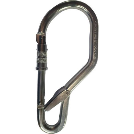 Gancho automático plata aluminio 60 mm para torres resistencia estática de 23kN PORTWEST FP37  Plata (1/2)